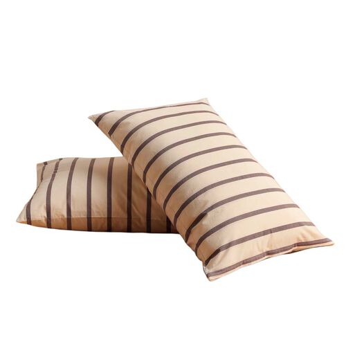 HOMMEY. Pillowcase Pair Raisin Brown